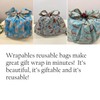 allydrew Large Foldable Tote Nylon Reusable Grocery Bags, Sea Turtles