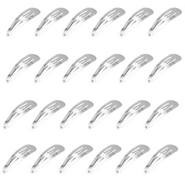 30Pcs Silver Hair Clips | 5cm Snap Hair Clips for Women & Girls | No-Slip Hair Accessories for Daily Use & DIY Styling