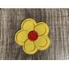 Unbranded Iron On Yellow & Red Daisy Applique Patch -