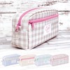 M-Plan Cubix Makeup Case, Checkered, Pink/Beige