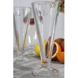 La Rochere Napoleon Bee Champagne Flutes – Bee Embossed Drinking Glasses Set for Champagne, Wine, & More – Elegant & Sturdy Champagne Glasses – Dishwasher Safe Wine Glasses Set of 6 (5,1 oz.)