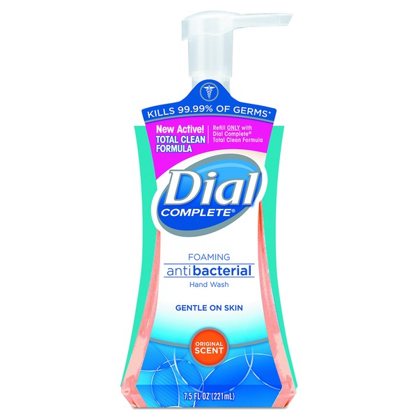Dial 02936CT Antibacterial Foaming Hand Wash, Original Scent, 7.5oz Pump Bottle (Case of 8)