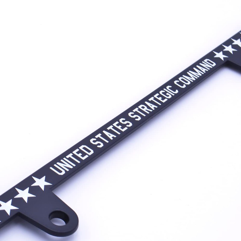 Air Force License Plate Frame, 2 Pieces, Matte, Black, US