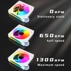 RGB Fans:5pack 120mm PWM ARGB Case Fan with Fan Hub