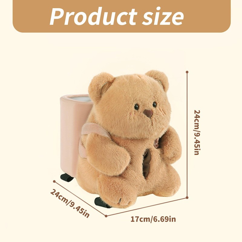 HUANGGG Car Mounted Tissue Box 2 in 1 Cartoon Plush