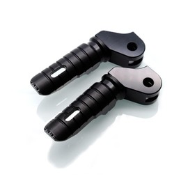 MZS Motorcycle Foot Pegs, 360° Roating Rider Front Footpegs Footrest Rest Pedal Black CNC Compatible with Bonneville T100 2016-2022 / Bonneville T120 2016-2022