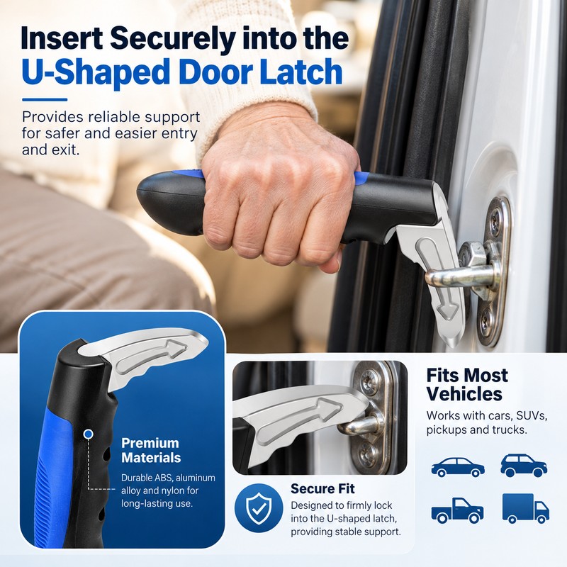 Car Door Assist Handle for Seniors – Non-Slip Ergonomic Support