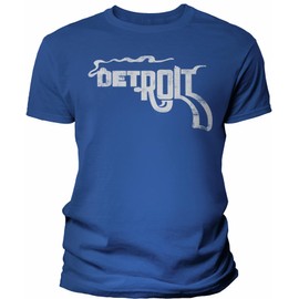 Detroit Smoking Gun Shirt for Men Women Distressed Vintage Soft - F/Royal-Lg