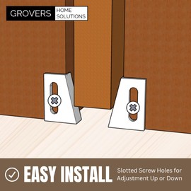 1 Pair - Pocket Door Bottom Guide - Jamb Mounted Univeral Fit (White) | Grovers Home Solutions