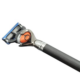 G.B.S Men’s Stylish Precision Shaving Razor with Flex Ball Pivot Ball Technology Long Handle Shaving Razor for Home, Travel Razor for a Smooth Close Shave for Men's Stylish Look (Charcoal Black)