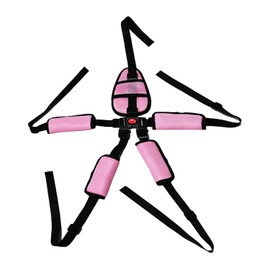 Arnés universal de 5 puntos para niños, arnés ajustable, correa de seguridad para bebé, cinturón de seguridad para silla alta/carriola/carriola para proteger a los niños seguros (rosa)
