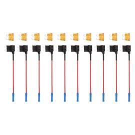 DMiotech Fuse Tap 24V 12V Car Add A Circuit Adapter Blade Fuse Taps Kit 5A Medium for Automotive Trucks Marine, 10pcs Yellow