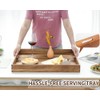 Extra Large Square Wood Tray, Generously 22" Acacia Serving Trays