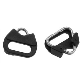 PIYANYO 6 PCS Stainless Steel Camera with Triangle Open Ring Hook Earrings with Plastic Cap for Camera Shoulder Luggage Accessory Black