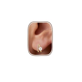Natural Shell Flower Earrings for Women - Small Gold Hoop Earrings for Women Dainty 14K Gold Plated Hypoallergenic Huggie Earrings Lightweight Hoops Earring for Women Gifts (Shell Flower - A)