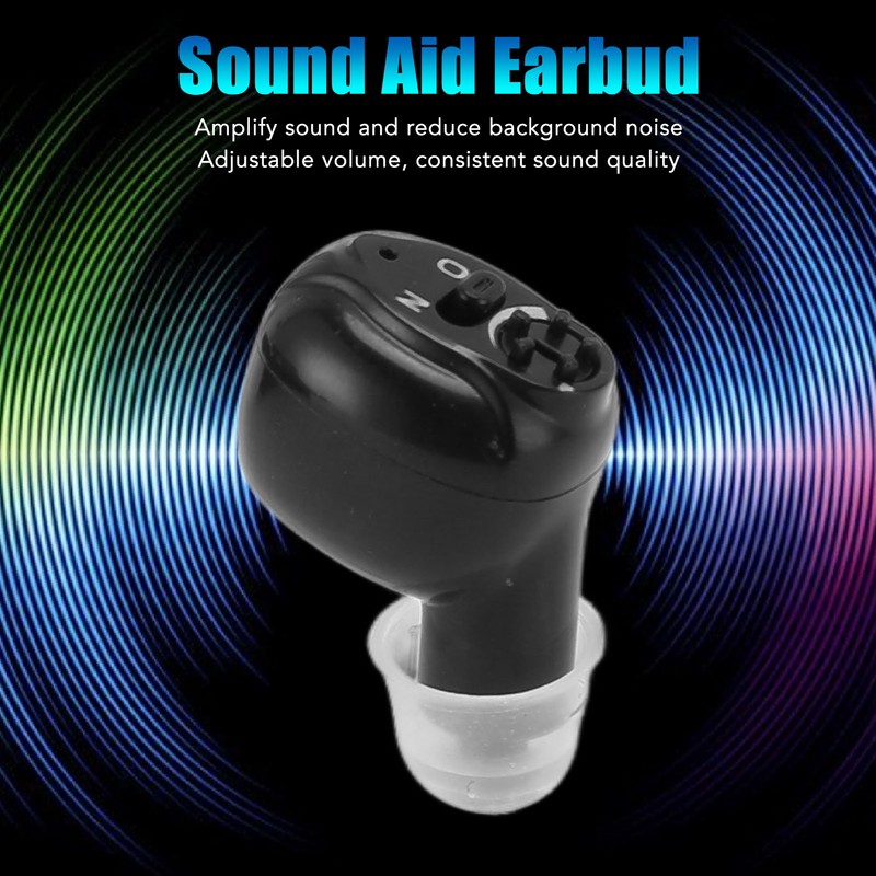 Single Earbud Adjustable Volume Sound Aid USB Charging Hearing Earphone