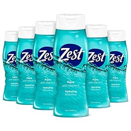Zest Invigorating Aqua Body Wash - 6 Pack x 18 Fl Oz - Refreshing Rich Lather Rinses Your Body Clean and Leaves You Feeling Moisturized- with Vitamin E - Giving You Skin That Feels Smooth and Hydrated
