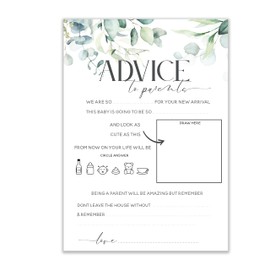 The Little Party Company Baby Shower Game - Pack of 10 Baby Botanical Advice To Parents Game (BSKENSINGTONA2P10)