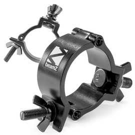 beamz 2 x Half Coupler O-Clamp Truss Goalpost DJ Stage Lighting 48-51mm 100kg Black
