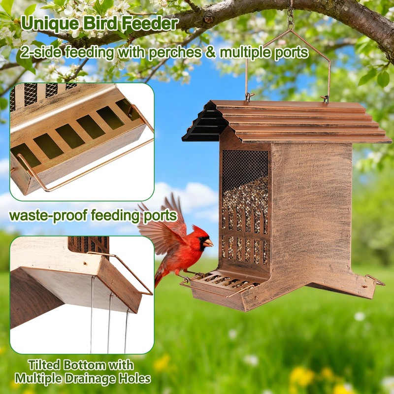 Samhe Large Bird Feeder, Extra Large 8 Lbs Capacity with