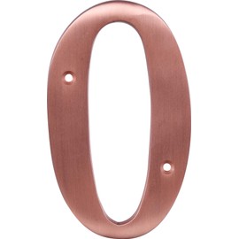 Distinctions 90590 Brushed Copper House Number 0, 5-Inch