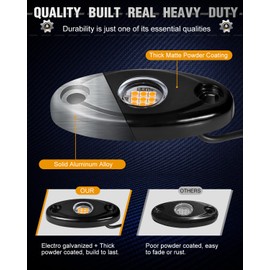 Aukmak LED Rock Lights for Trucks Yellow 4 Pods Underglow LED Lights for Cars UTV ATV SUV Wheel Fender Light Fit for Jeep Motorcycle Boat Underbody Glow Neon Trail Rig Exterior Accessories