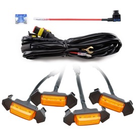 AUXLIGHT Car Accessories, 4PCS LED Front Grille Raptor Lights with Fuse & Wiring Harness, Compatible with 2016 2017 2018 2019 Toyotaa Tacoma TRD Pro (Amber)