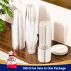 JOLLY CHEF 100 Pack 16 oz Clear Plastic Cups with