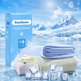 Kühlende Decke für heiße Schläfer,sofortiges kühlendes Gefühl, Cool-Touch Sommerdecke gegen Nachtschweiß,leichte atmungsaktive Decke für Bett Sofa Couch Reisen,Erwachsene Kinder,Hellgrau,152x203 cm
