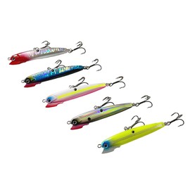 Orurdo qb100303a04n0 Fishing Tackle Sinking Pencil Mohawk Pencil, Set of 5 Colors, 3.4 inches (8.6 cm), 0.8 oz (23 g), Sea Bass Flatfish, Blue