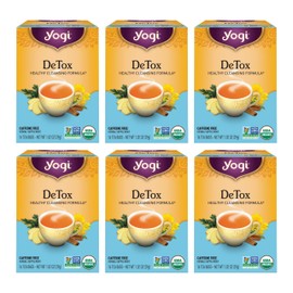 Yogi Tea DeTox Tea - 16 Tea Bags per Pack (6 Packs) - Organic Detox Tea for Digestive & Circulation Support - Includes Burdock, Dandelion, Ginger Root, Black Pepper, Cardamom & Juniper Berry