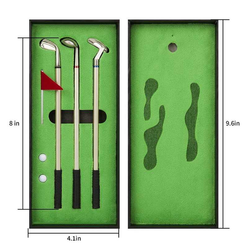 LANTOOZI Golf Pen Set, Mini Desktop Golf Ball Pen, Top