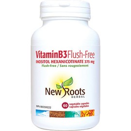 New Roots Herbal Vitamin B3 Flush-Free 375mg Inositol Hexanicotinate (60 Veg Caps)