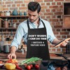 100% Cotton Funny Apron for Men Women Adjustable Bib Aprons