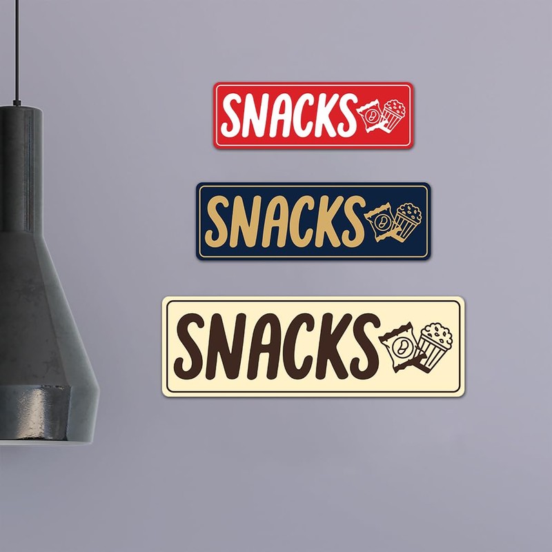 Signs ByLITA Standard Snacks Sign (Black Gold) - Medium