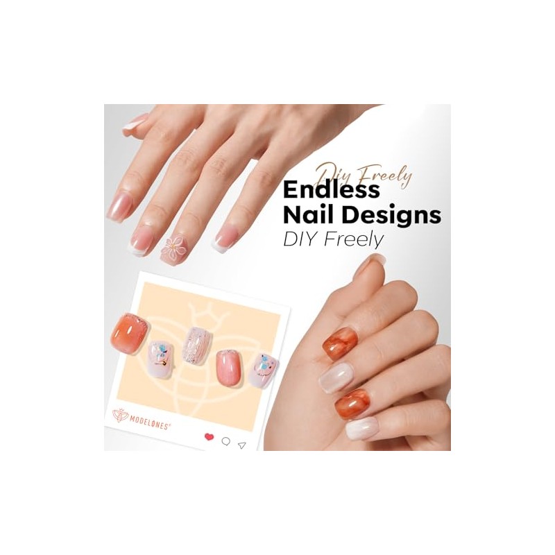 modelones Puntas de uñas de gel cuadradas extracortas, 360 uñas