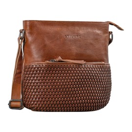 STILORD 'Liz' Women's Braided Leather Handbag Women's Shoulder Bag Large Shopper Hobo Bag Elegant Shoulder Bag Tote Bag Vintage Braided Bag, Toretto - Dark Brown, L, shoulder bag