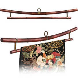 Sea of Trees Japan Smoked Bamboo Tapestry Wall Hanger, Zen Pagoda Style - Up to 36 Inch Tapestry