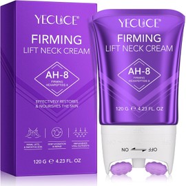Crema Reafirmante Para Cuello Ah-8, En Roll-On, Para Reafirmar Y Tensar El Cuello. Tratamiento Antiedad Para Cuello Y Escote, Piel Flácida Y Arrugada. Perfecta Para Mujeres Y Hombres. 118