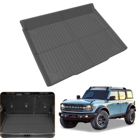 Labold Fit for Ford Bronco Rear Seat Back Cover 2021 2022 2023 2024, All-Weather Anti-Slip Accessories Backrest Protector for Bronco 4-Door (Rear Cargo Mat)