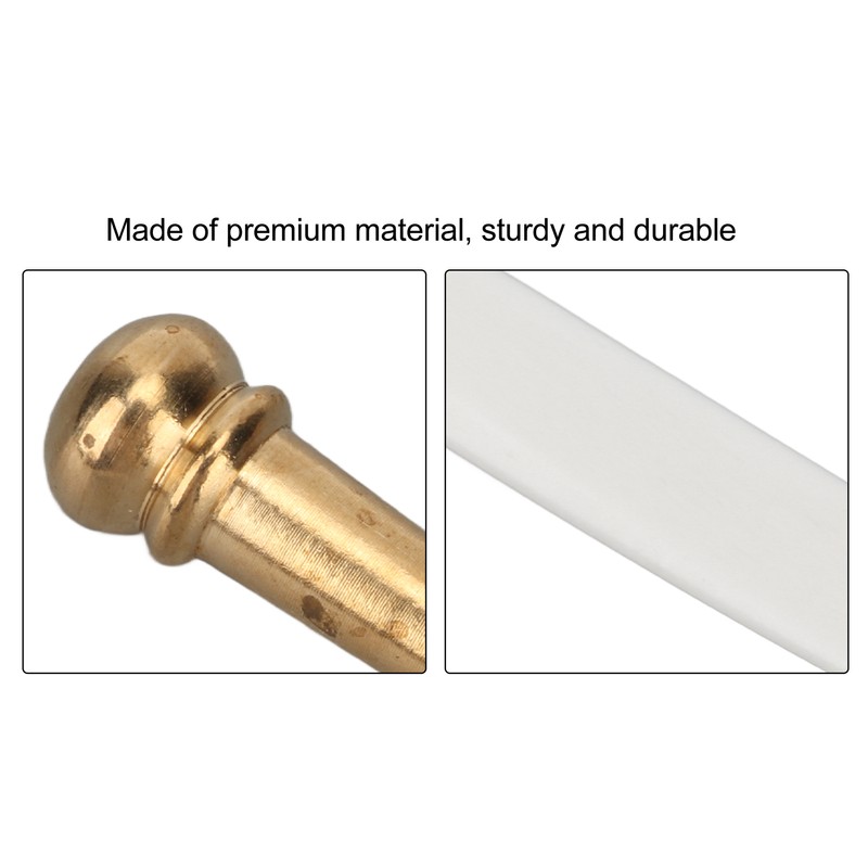 Bridge Pins Saddle Nut Set Replacement Bone Saddle Nut Brass