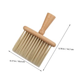 Beavorty Neck Duster Barber Brush Soft Cleaning Tool with Wooden Handle for Removal for Professional and Home Use for Loose Hair Around Neckline