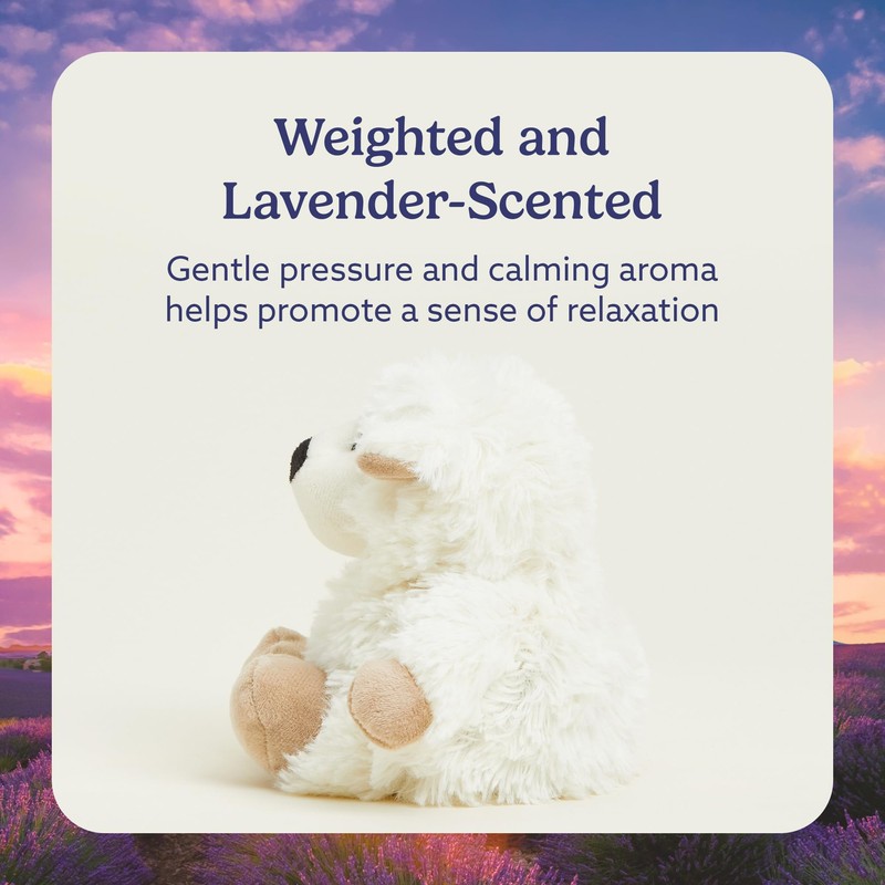 warmies Junior Microwavable & Weighted Stuffed Animals, Sheep - Heated