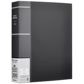 Nakabayashi PHKG-1020-D Photo Graphilia Album, KG-Size, 200 Sheets, 2 Tiers, Black