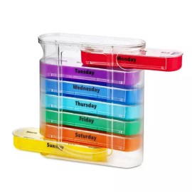 알약 용기 주간 7일 28개 구획 주최자 디스펜서 플라스틱 보관 [Transparent] Weekly Pill Organizer 7 Days 28 Compartments Dispenser Plastic Storage [Transparent]
