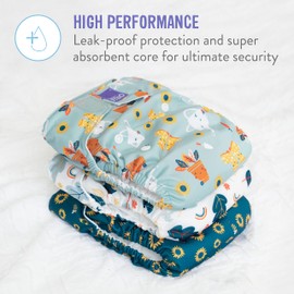 Bambino Mio, Miosolo Classic Cloth Diapers Set, OneSize, White