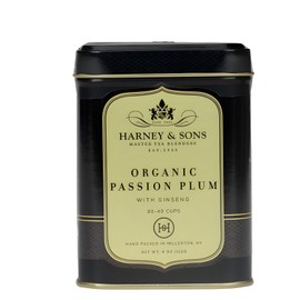 Harney & Sons Organic Passion Plum with Ginseng 4 ounce Tin