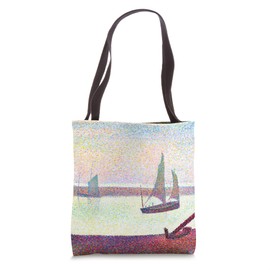 Channel at Gravelines Georges Seurat Pointillism Painting Tote Bag