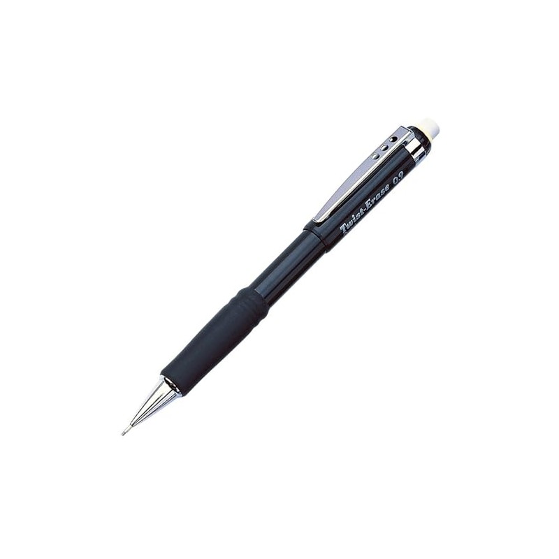 Pentel QE519A Twist-Erase III Mechanical Pencil, 0.90 mm, Black Barrel
