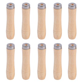 Pamtns File Handle, Pack of 10, Wooden Handle, Wooden Handle, Wooden Handles, Wooden Wheelbarrow Handles, Hoof Rasp, Wooden File Handle, Trolley Handle, Wooden File Handle, 90 mm for Files and Rasps,